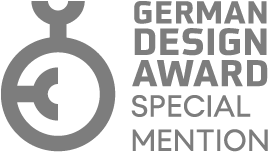 Icon für German Design Award Special Mention – besondere Anerkennung im Design.