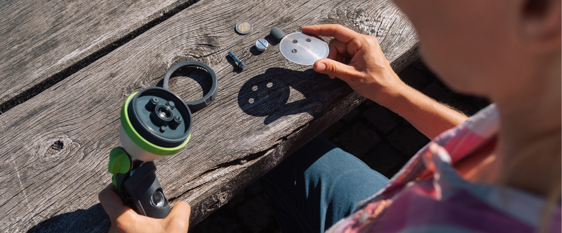 Detailansicht Griff GEKA PLUS Brausen – ergonomisch geformt für komfortable Handhabung.