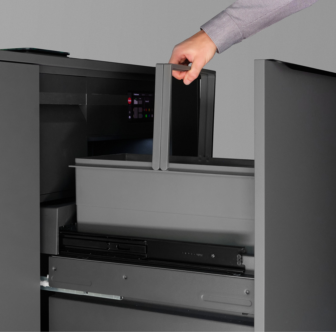 Hailo Müllsystem – Unterschrank-Eimer mit gleitendem Deckel für sauberes Arbeiten in der Küche.